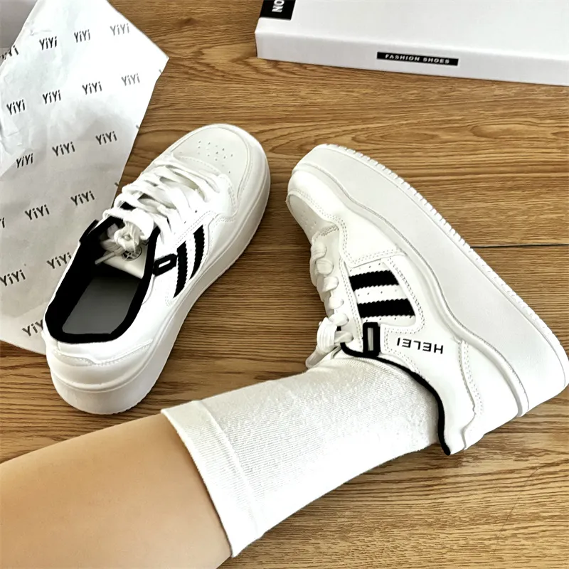 CHERRY&KALIKA Anti Slip Wear Resistant Lightweight Breathable Height Increasing Low Top Skateboard Shoes Women's-15