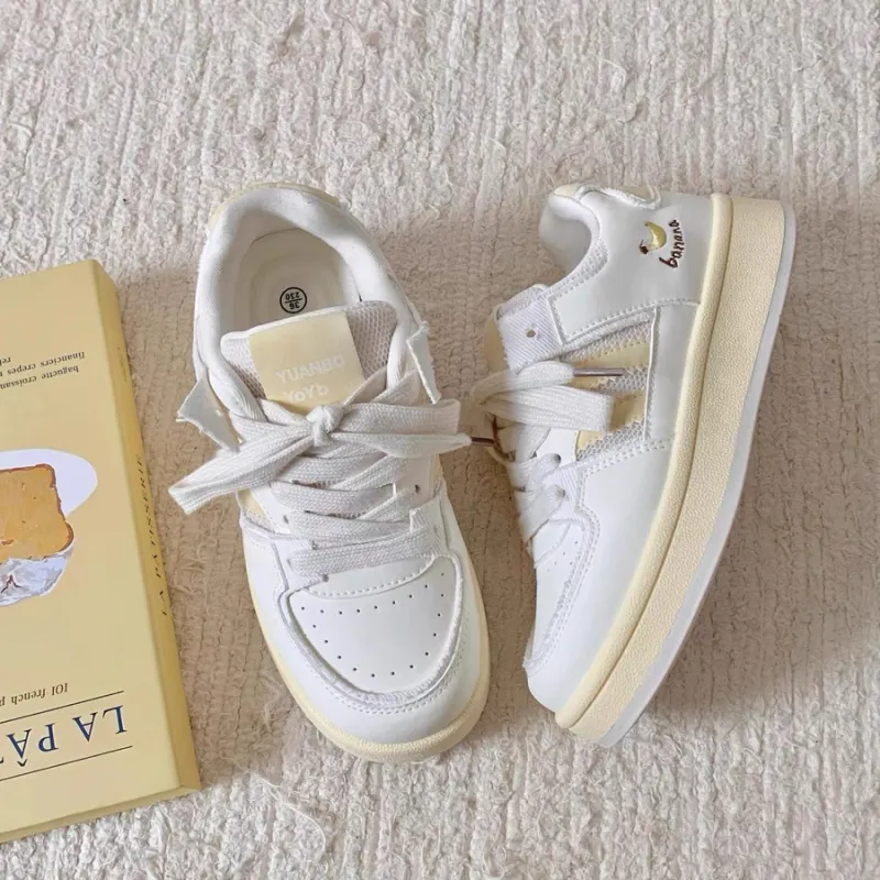 CHERRY&KALIKA Skateboard Shoes Women's Low Top Beige Yellow/Beige Blue/Beige Pink-12