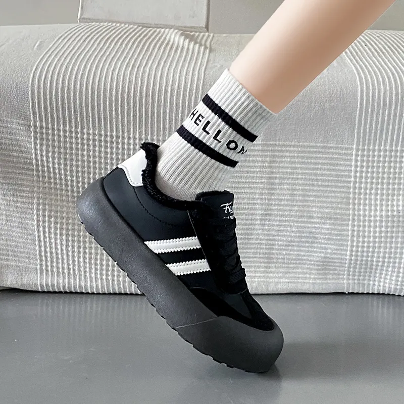 CHERRY&KALIKA Coverage Thermal Slip Resistant Abrasion Resistant Height Increasing Low Top Skateboard Shoes Women's-8