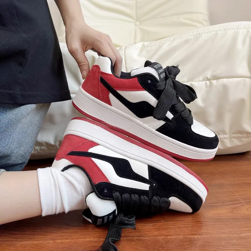 CHERRY&KALIKA Slip Resistant, Abrasion Resistant, Lightweight, Height Increasing Low Top Skateboard Shoes Unisex-3