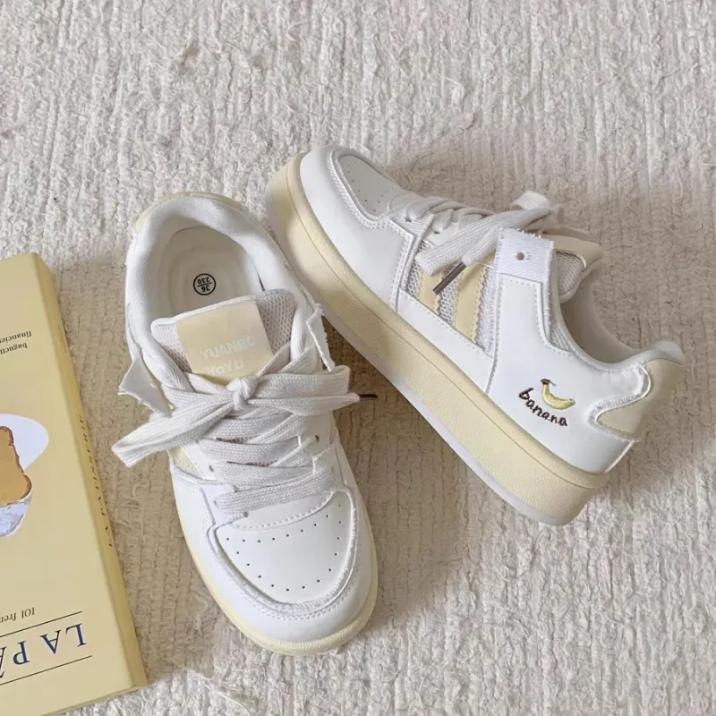 CHERRY&KALIKA Skateboard Shoes Women's Low Top Beige Yellow/Beige Blue/Beige Pink-11