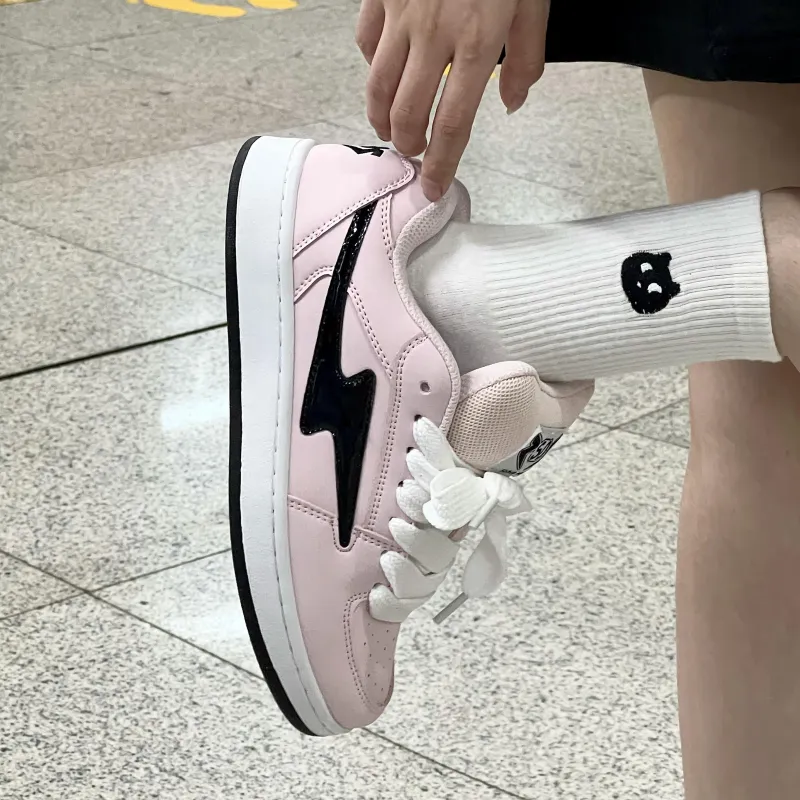CHERRY&KALIKA Wear resistant, Lightweight, Breathable, And Non slip. Skateboard Shoes Women's Cherry Blossom Pink-2