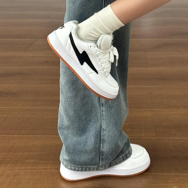 CHERRY&KALIKA Low Top Skateboard Shoes Unisex White-2
