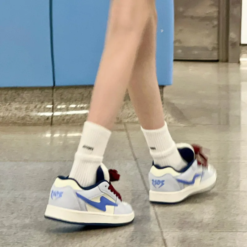 CHERRY&KALIKA Anti-Slip Wear-Resistant Lightweight Breathable Height Increasing Low-Top Skateboard Shoes Women's-16