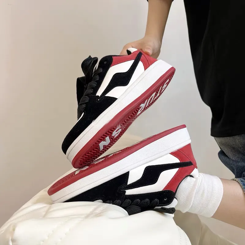 CHERRY&KALIKA Slip Resistant, Abrasion Resistant, Lightweight, Height Increasing Low Top Skateboard Shoes Unisex-4