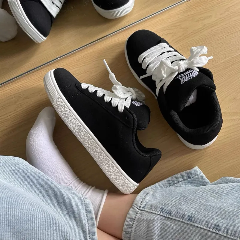CHERRY&KALIKA Coverage Abrasion Resistant Lightweight Breathable Slip Resistant Low Top Skateboard Shoes Unisex Black-3