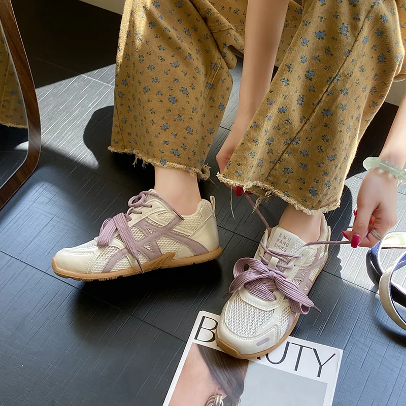 CHERRY&KALIKA Casual Shoes Women's Low Top Beige/Silver Blue/Yellow/Beige Purple-12