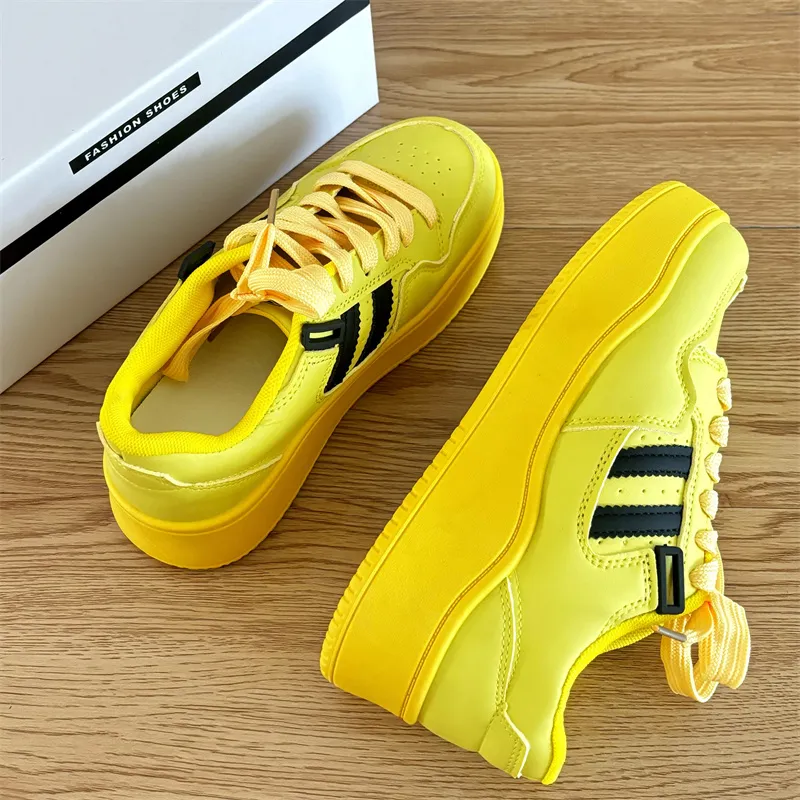 CHERRY&KALIKA Anti Slip Wear Resistant Lightweight Breathable Height Increasing Low Top Skateboard Shoes Women's-6