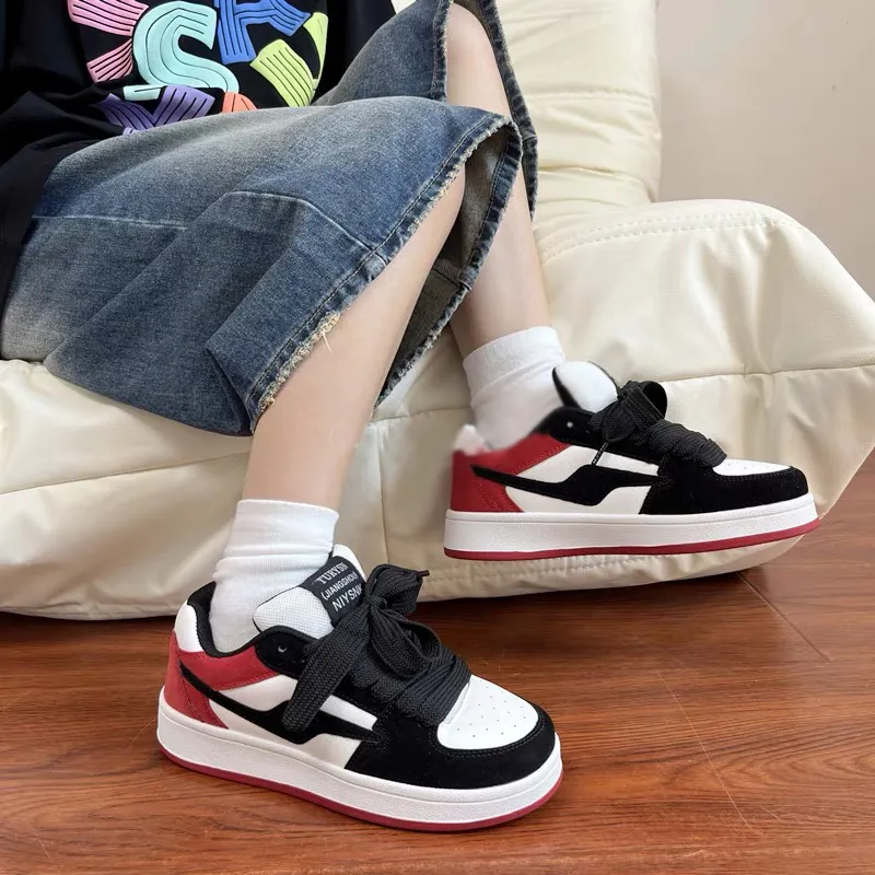 CHERRY&KALIKA Slip Resistant, Abrasion Resistant, Lightweight, Height Increasing Low Top Skateboard Shoes Unisex-1