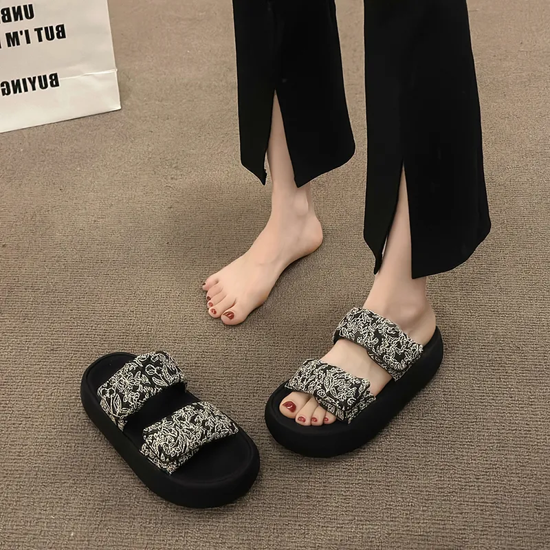 CHERRY&KALIKA Rubber Sole Slip Resistant Abrasion Resistant Slide Slippers Women's-3