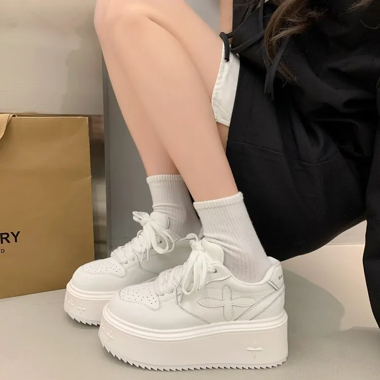 CHERRY&KALIKA Slip Resistant, Abrasion Resistant, Lightweight, Breathable Low Top Skateboard Shoes Women's White-2