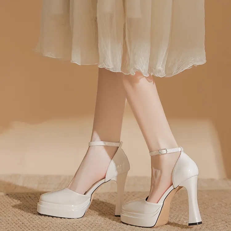 CHERRY&KALIKA Chunky Heel High Heels Women's-3
