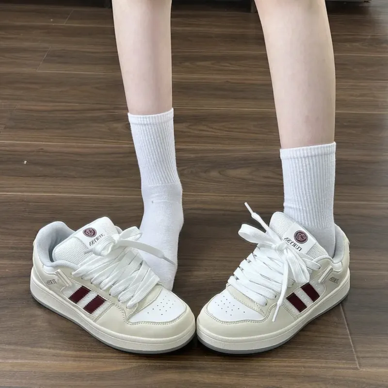 CHERRY&KALIKA Skateboard Shoes Women's Low Top Burgundy-2