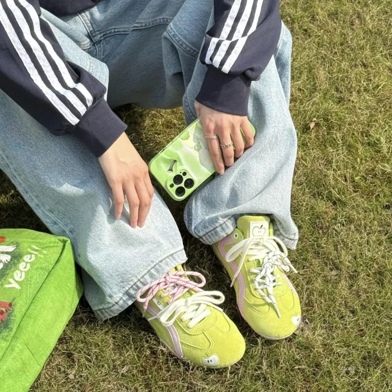 CHERRY&KALIKA Low Top Casual Shoes Women's Green Apple-2