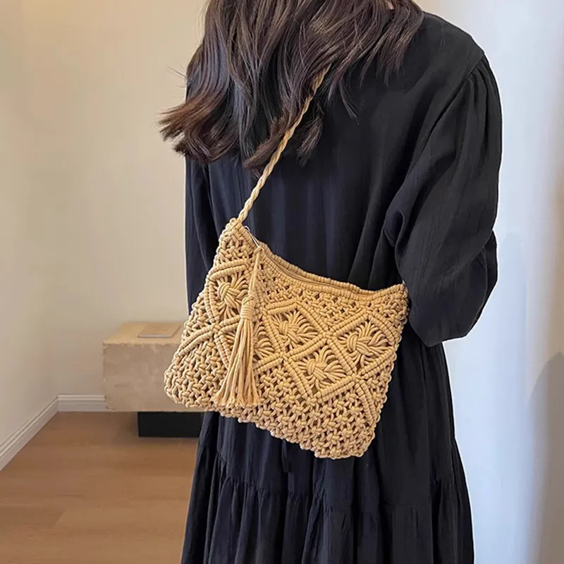 Old Man's Head Fabric Shoulder Bag Women's Multicolor-6