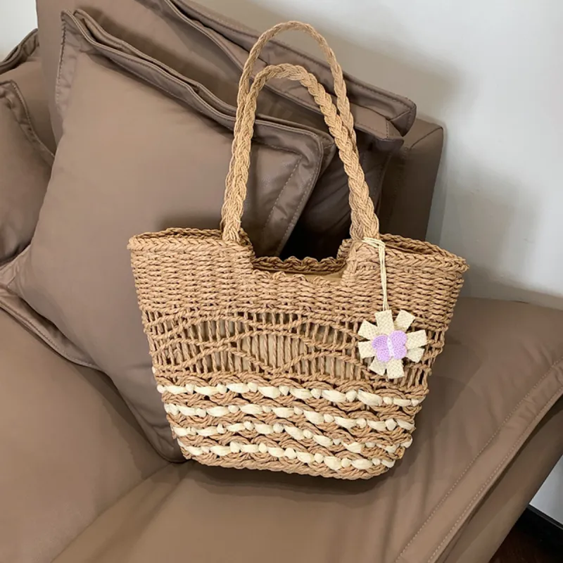 Old Man's Head Fabric Tote Bag, Shopping Bag, Shoulder Bag Women's Beige/Light Brown-4