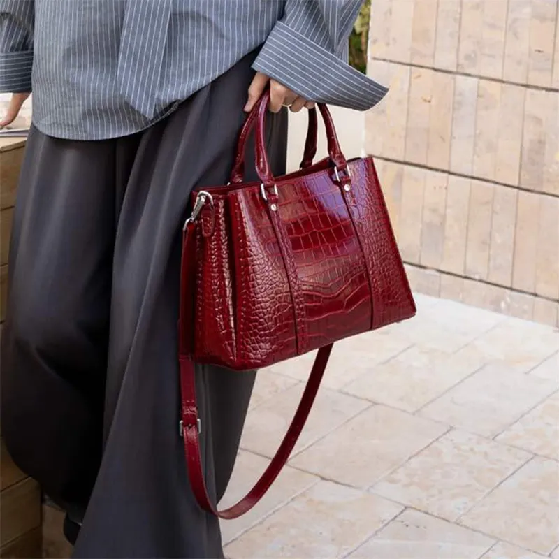Old Man's Head Top Grain Cow Leather One Shoulder Handbag Women's Multicolor-13