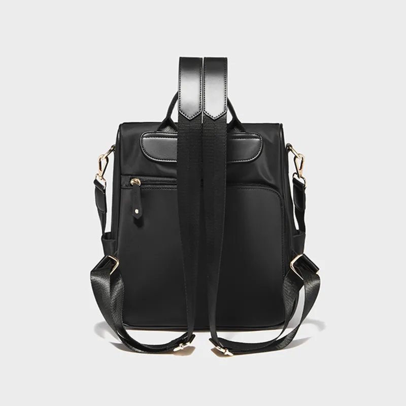 Old Man's Head Fabric Backpack Regular Women's Black-6