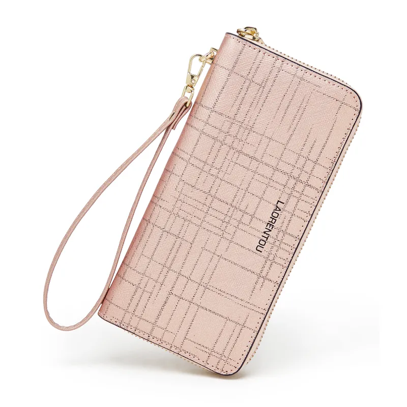 Old Man's Head Cow Leather With Synthetic Leather Wallet Women's Gold/Rose Gold-5