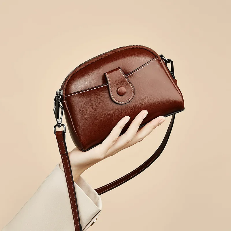 Old Man's Head Split Cow Leather Shoulder Bag, Crossbody Bag Regular Women's Black/White-15