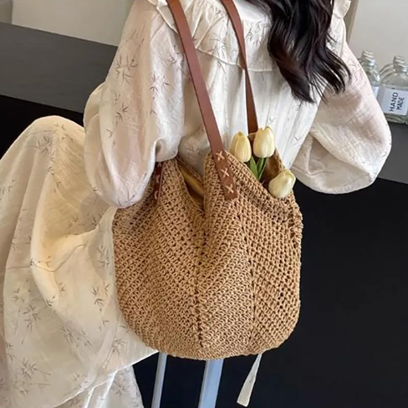 Old Man's Head Fabric Tote Bag, Shoulder Bag Women's Ecru/Khaki-12