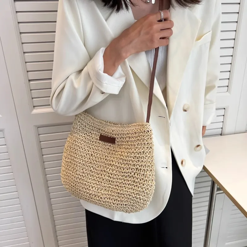 Old Man's Head Fabric Crossbody Bag Women's Beige/Light Brown-1