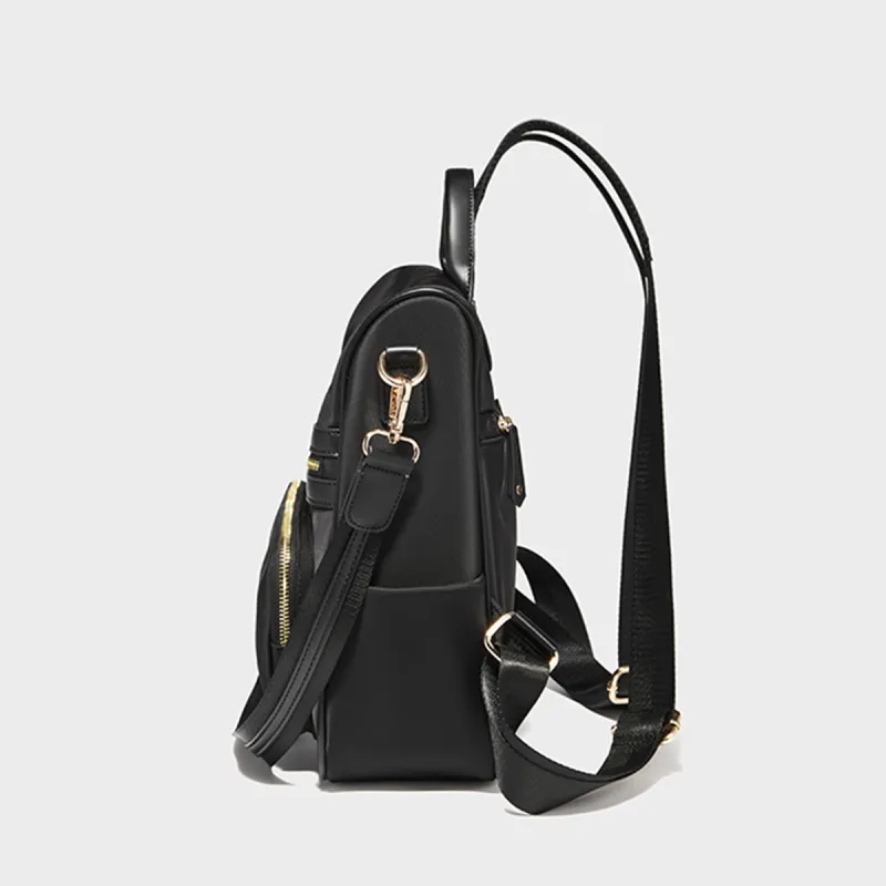 Old Man's Head Fabric Backpack Regular Women's Black-7