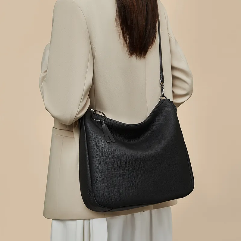 Old Man's Head Synthetic Leather Shoulder Bag Regular Women's Black/Gray Blue/Elephant Gray-15