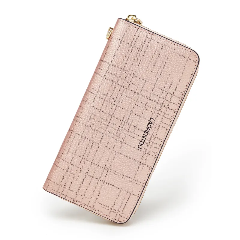 Old Man's Head Cow Leather With Synthetic Leather Wallet Women's Gold/Rose Gold-6