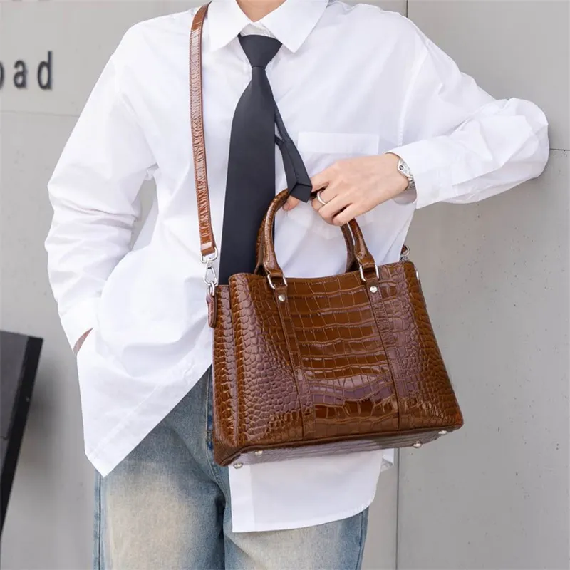 Old Man's Head Top Grain Cow Leather One Shoulder Handbag Women's Multicolor-19