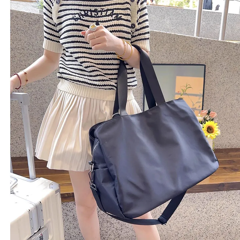 Old Man's Head Fabric One Shoulder Crossbody Bag, Travel Bag Women's Black-6