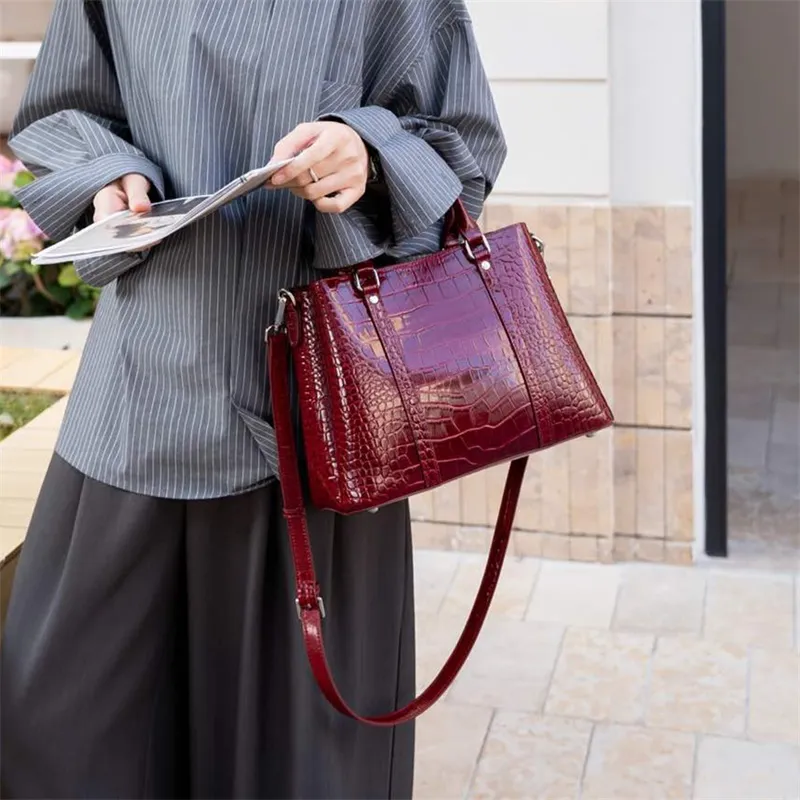 Old Man's Head Top Grain Cow Leather One Shoulder Handbag Women's Multicolor-12