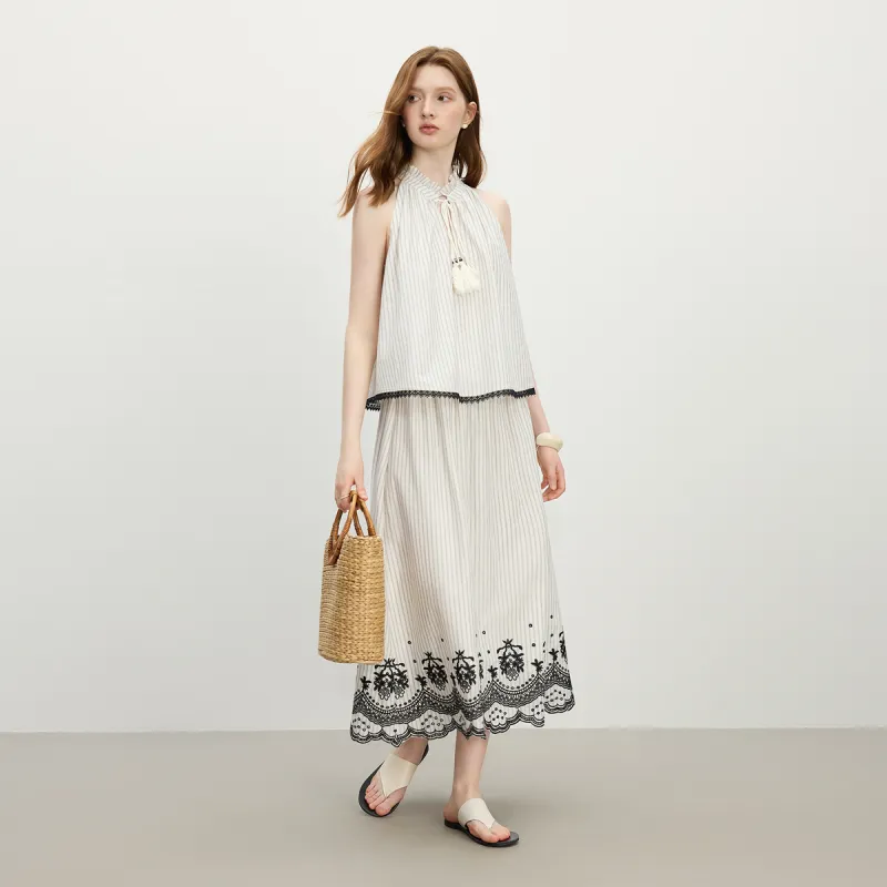 FANSILANEN Casual Long Skirt Women's-4