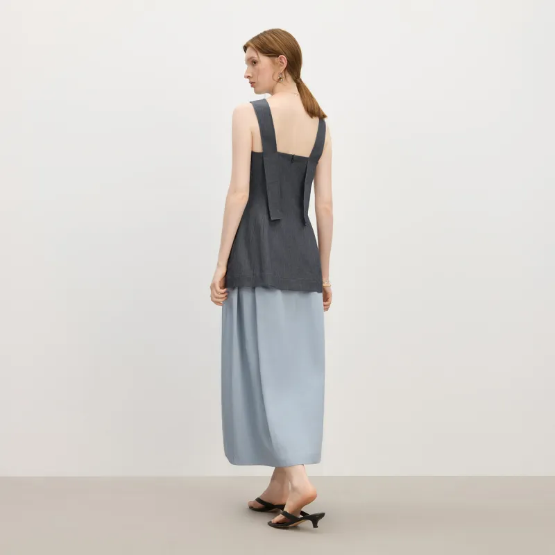 FANSILANEN Tank Tops Women's Washed Gray-5