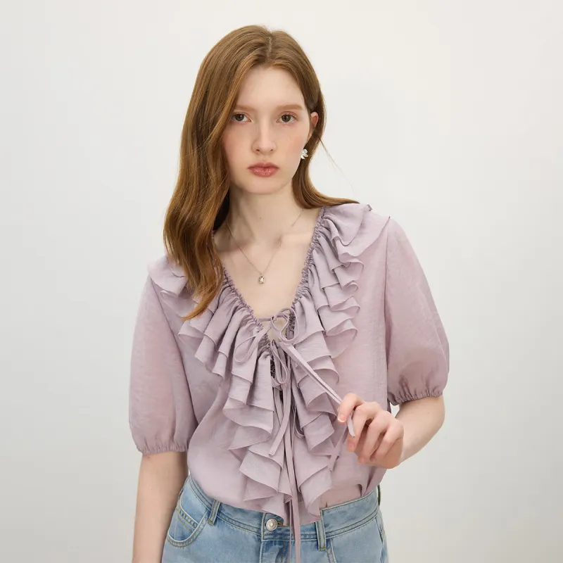 FANSILANEN Shirts Women's Soft Matte Purple-2