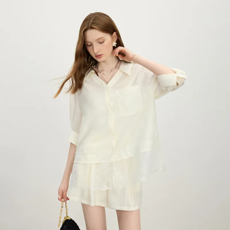 FANSILANEN Shirts Women's Beige Apricot-2