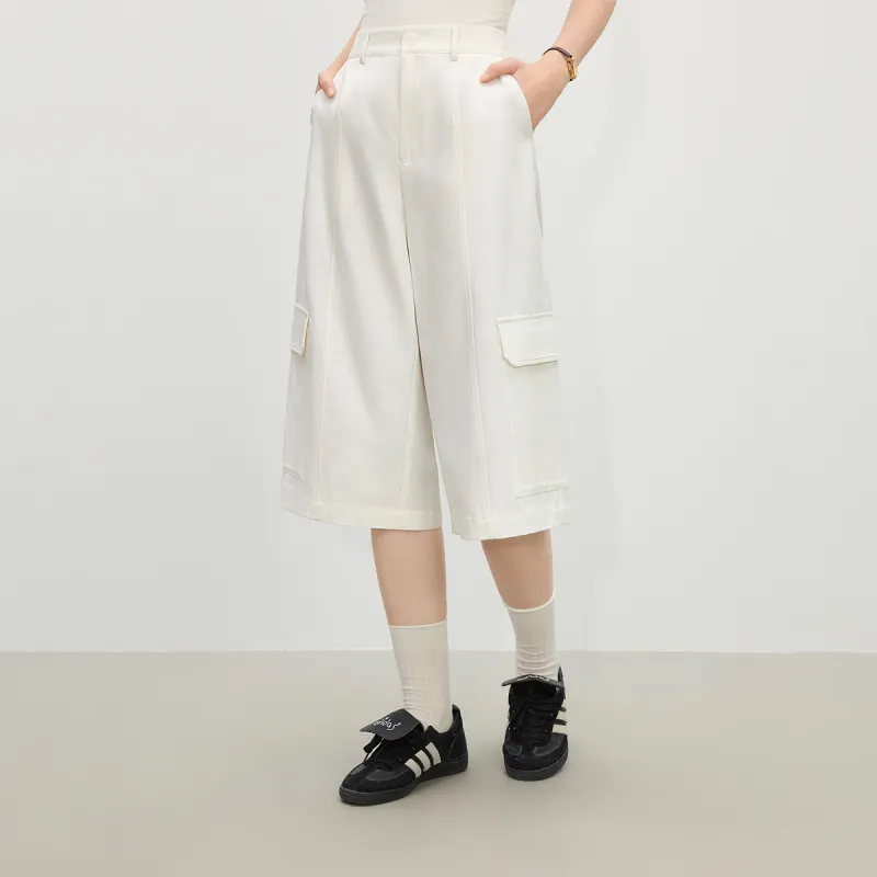 FANSILANEN Casual Shorts Women's White-2