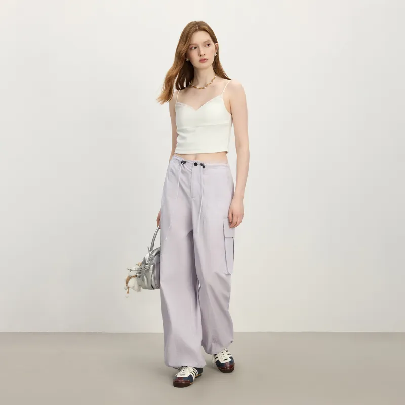 FANSILANEN Cargo Pants Women's Light Purple-4