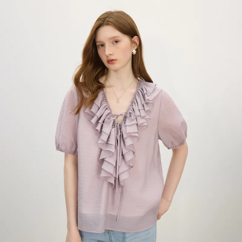 FANSILANEN Shirts Women's Soft Matte Purple-3