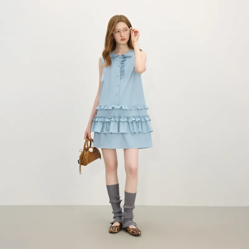 FANSILANEN Sleeveless Dresses Women's Blue-3