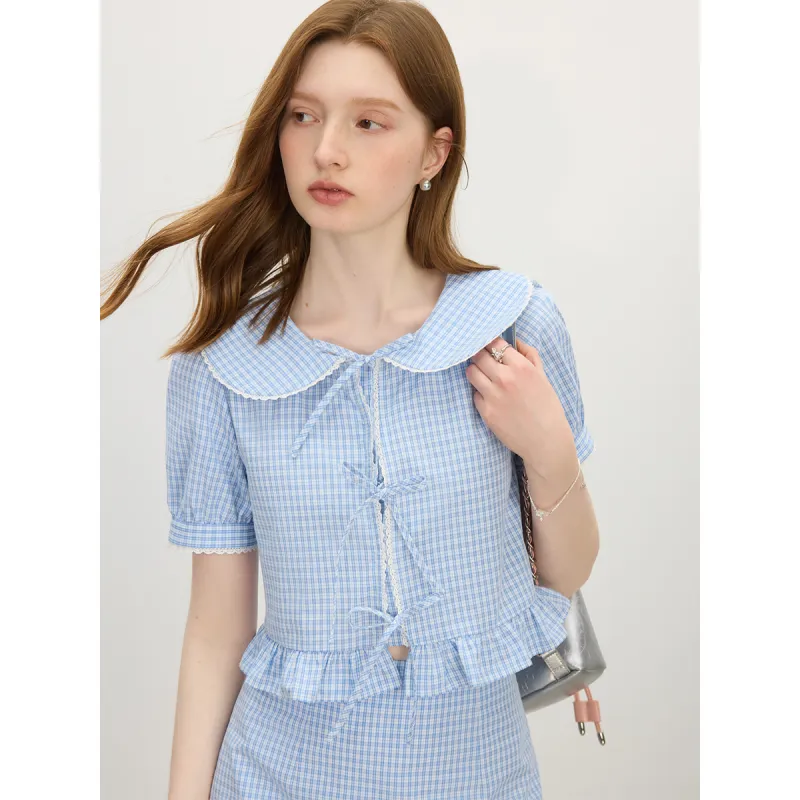 FANSILANEN Shirts Women's Sunny Mountain Blue-3