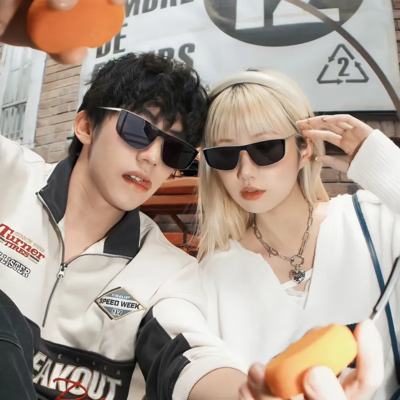 COLORE.IN Alloy Irregular Shape Sunglasses Unisex-2