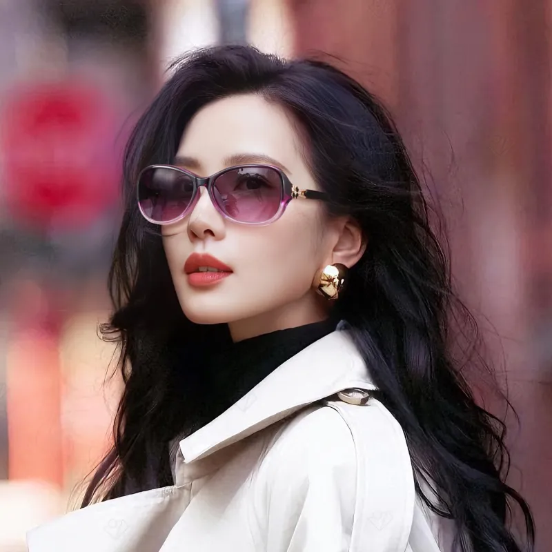 COLORE.IN TR/Memory Plastic Round Sunglasses Women's-5