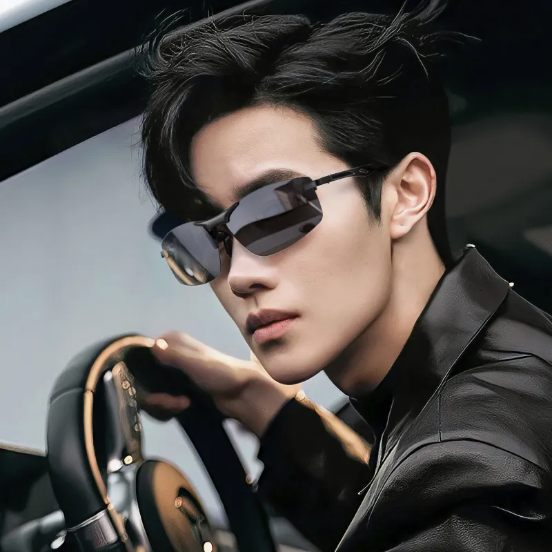 COLORE.IN Alloy Rectangular Sunglasses Unisex-2