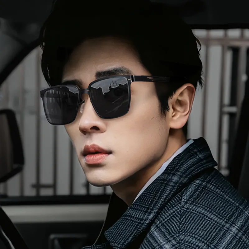 COLORE.IN Alloy Square Sunglasses Unisex-3