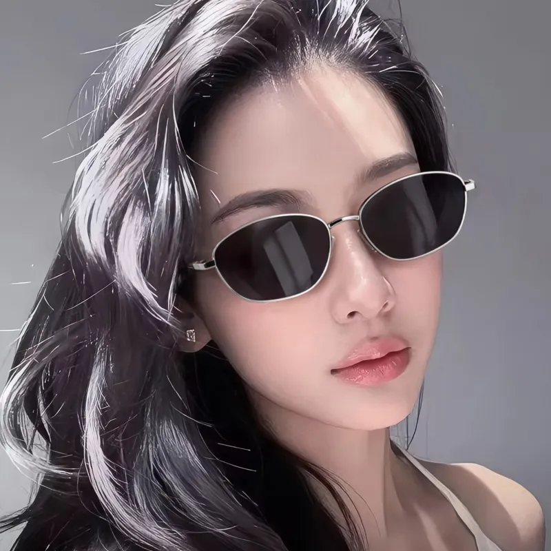COLORE.IN Alloy Oval Sunglasses Unisex-2