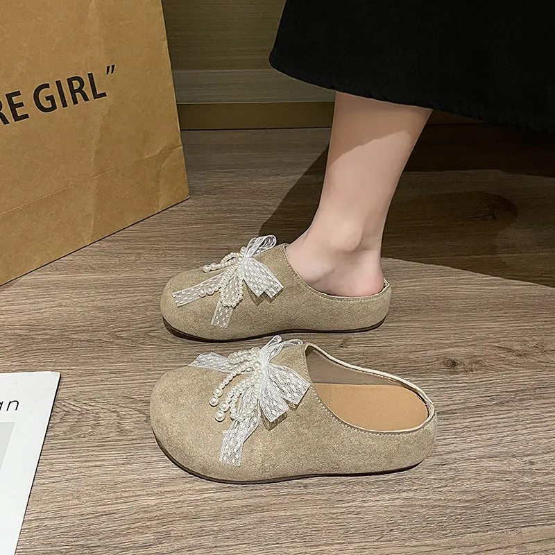 AJPAP Quiet Odor Resistant Abrasion Resistant Wrap toe Slippers Women's-19