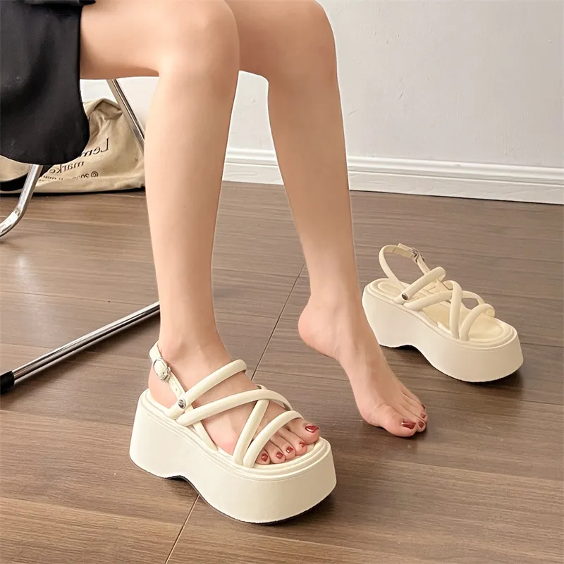 AJPAP One Strap Sandals 5.5CM Women's-9