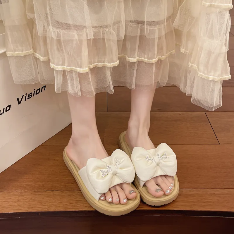 AJPAP Rhinestone Slide Slippers Women's-4