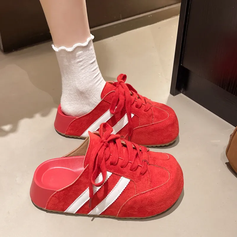 AJPAP Rubber Sole Stitching Odor Resistant, Abrasion Resistant Closed Toe Slippers Women's-10